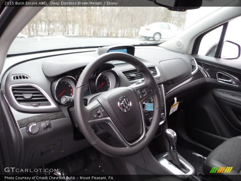 Deep Espresso Brown Metallic / Ebony 2015 Buick Encore AWD