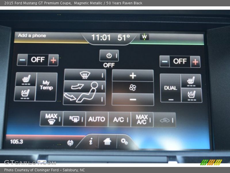 Magnetic Metallic / 50 Years Raven Black 2015 Ford Mustang GT Premium Coupe
