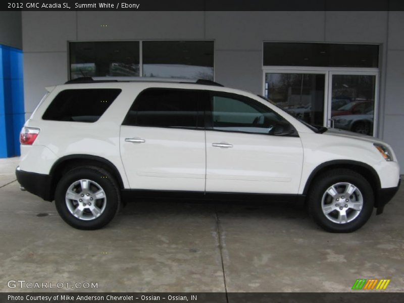 Summit White / Ebony 2012 GMC Acadia SL