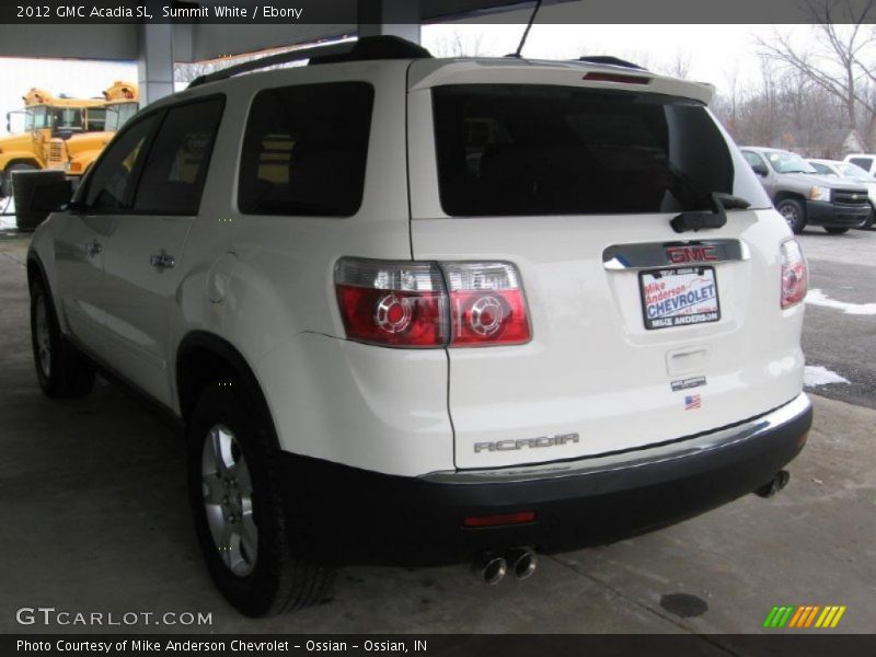 Summit White / Ebony 2012 GMC Acadia SL
