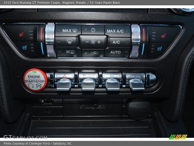 Magnetic Metallic / 50 Years Raven Black 2015 Ford Mustang GT Premium Coupe