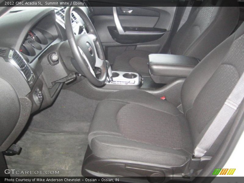 Summit White / Ebony 2012 GMC Acadia SL
