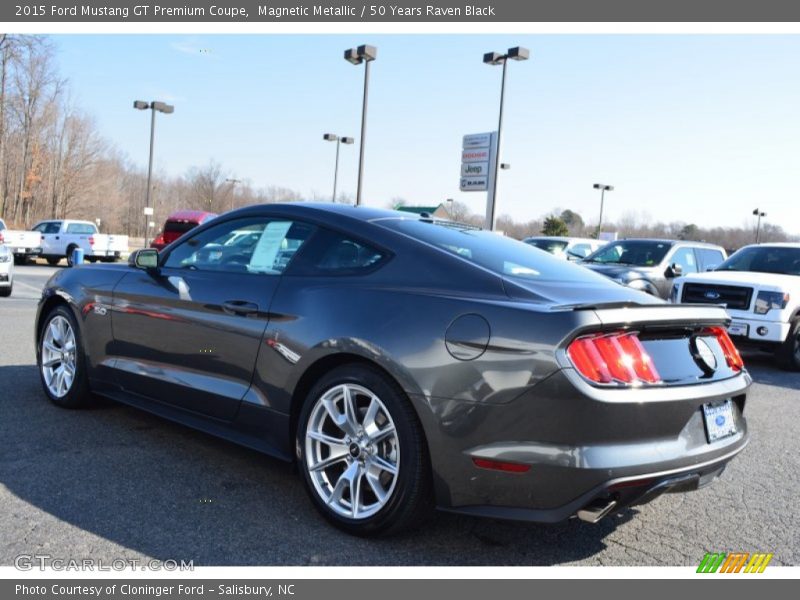 Magnetic Metallic / 50 Years Raven Black 2015 Ford Mustang GT Premium Coupe