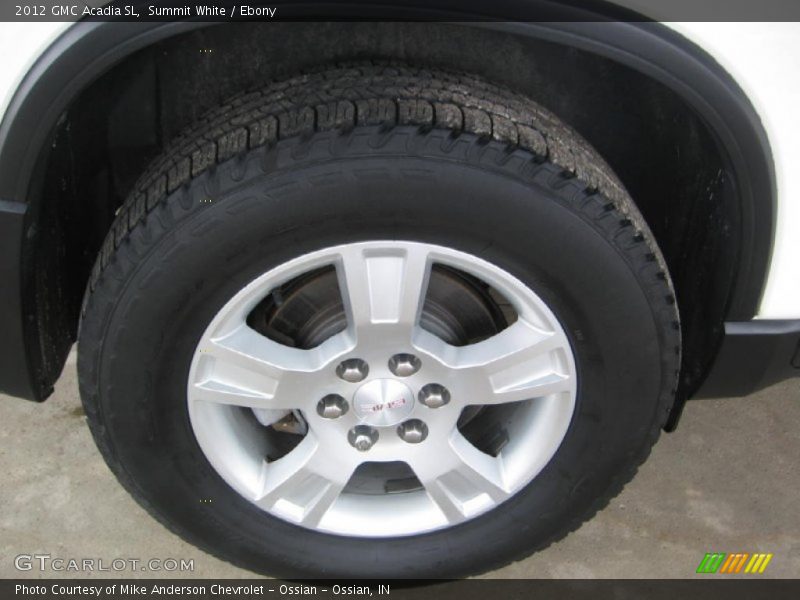 Summit White / Ebony 2012 GMC Acadia SL