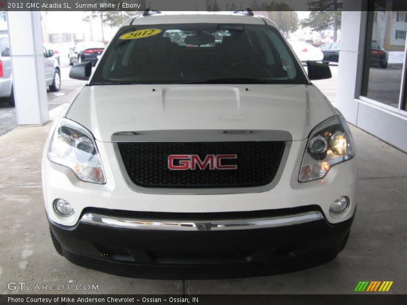Summit White / Ebony 2012 GMC Acadia SL