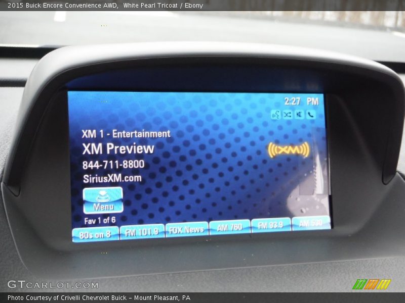White Pearl Tricoat / Ebony 2015 Buick Encore Convenience AWD
