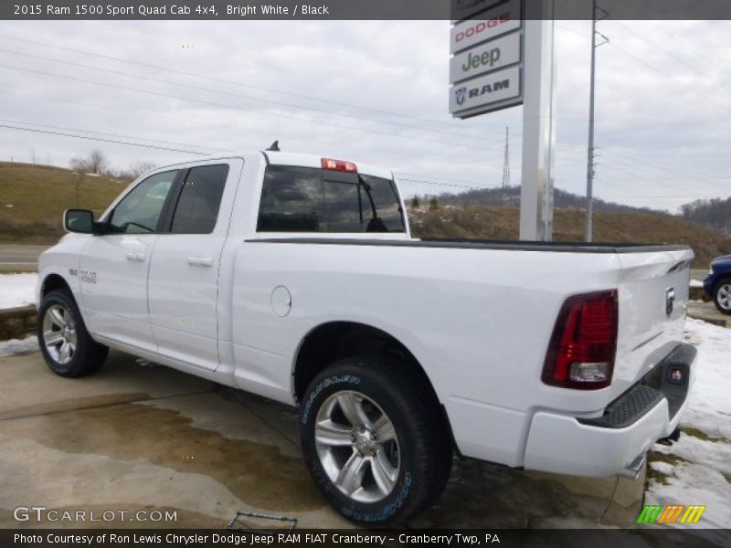 Bright White / Black 2015 Ram 1500 Sport Quad Cab 4x4
