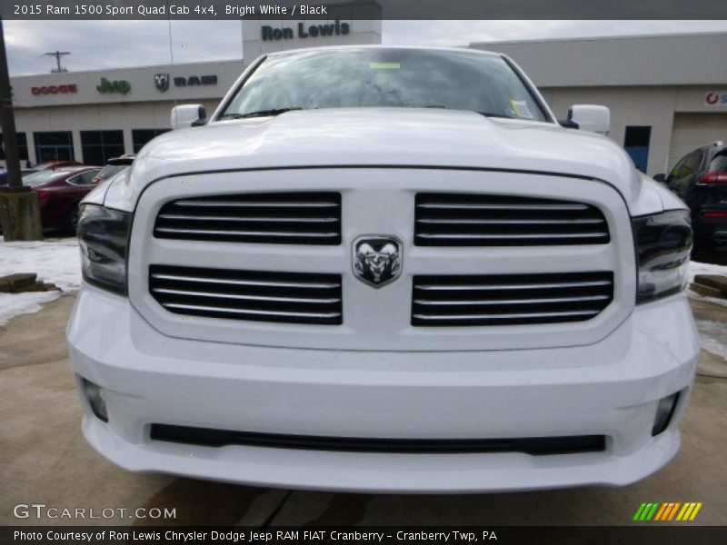 Bright White / Black 2015 Ram 1500 Sport Quad Cab 4x4