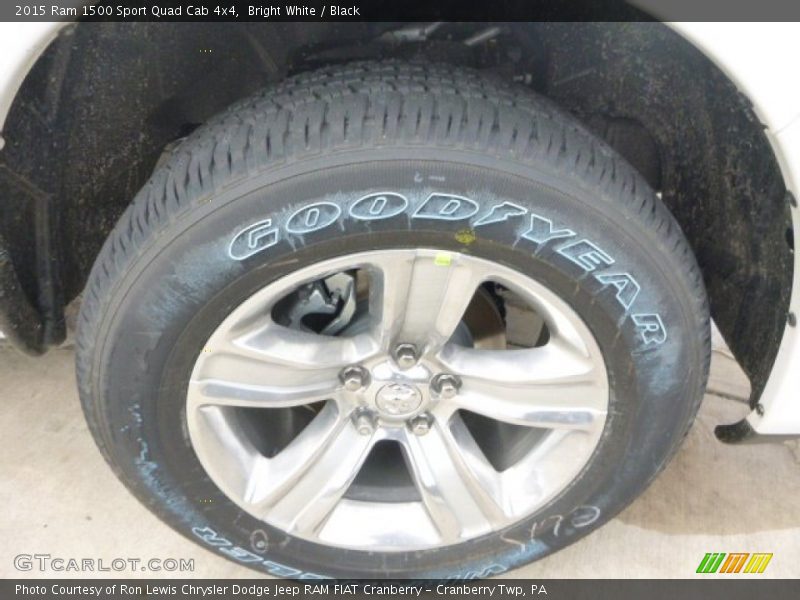 Bright White / Black 2015 Ram 1500 Sport Quad Cab 4x4