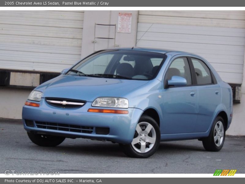 Pastel Blue Metallic / Gray 2005 Chevrolet Aveo LS Sedan