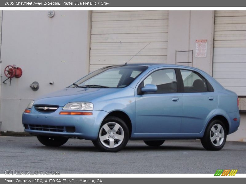Pastel Blue Metallic / Gray 2005 Chevrolet Aveo LS Sedan