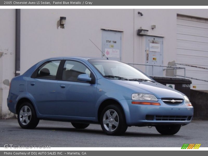 Pastel Blue Metallic / Gray 2005 Chevrolet Aveo LS Sedan