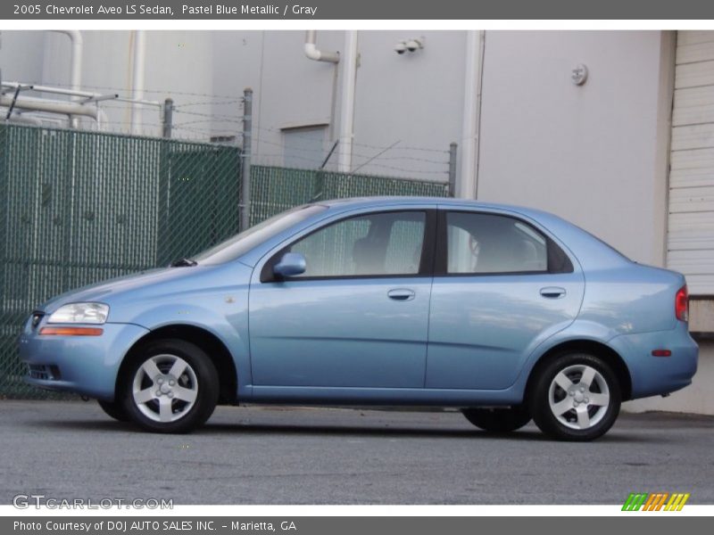 Pastel Blue Metallic / Gray 2005 Chevrolet Aveo LS Sedan
