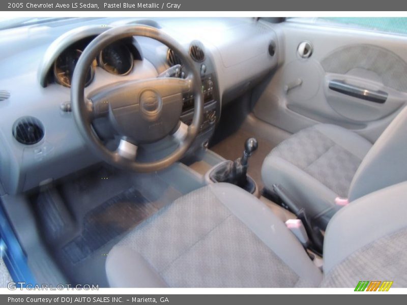 Pastel Blue Metallic / Gray 2005 Chevrolet Aveo LS Sedan