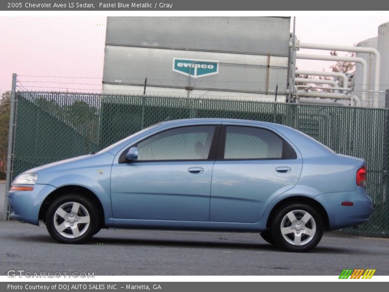 Pastel Blue Metallic / Gray 2005 Chevrolet Aveo LS Sedan