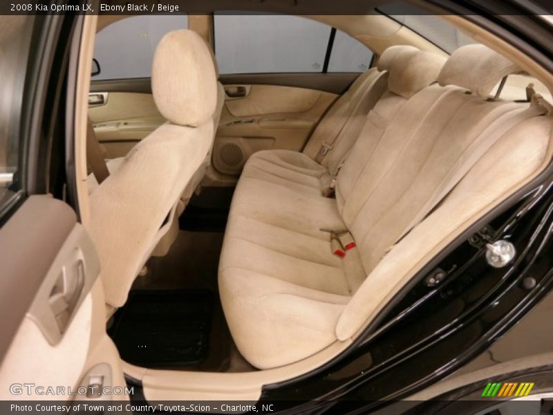 Rear Seat of 2008 Optima LX
