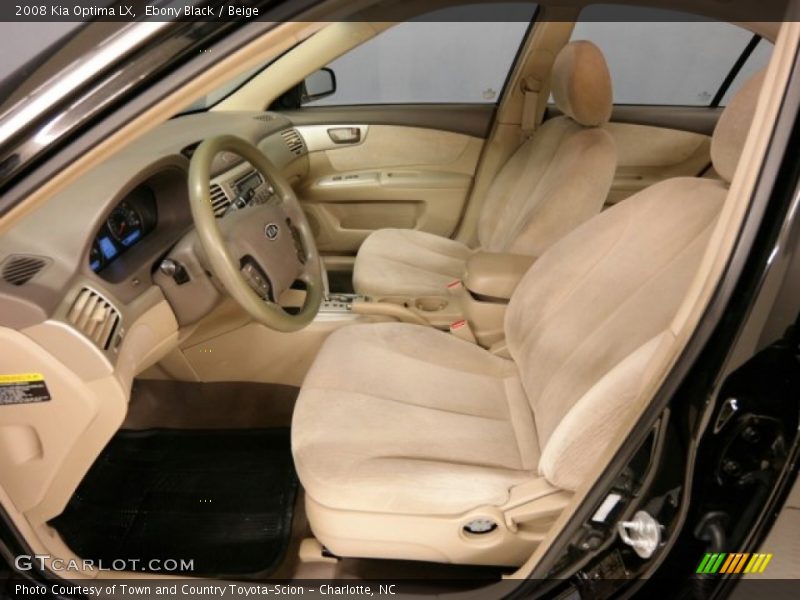 Front Seat of 2008 Optima LX