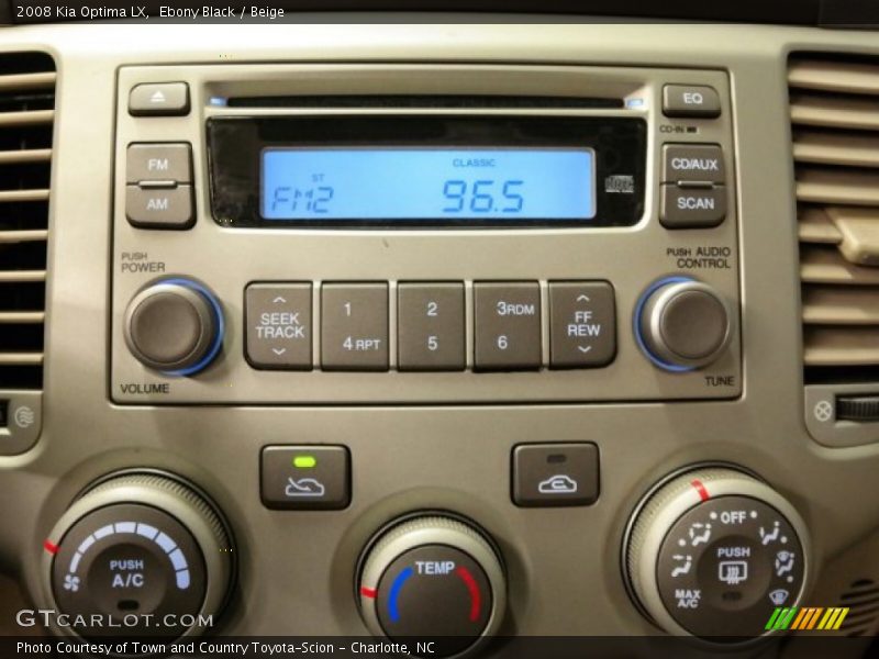 Controls of 2008 Optima LX