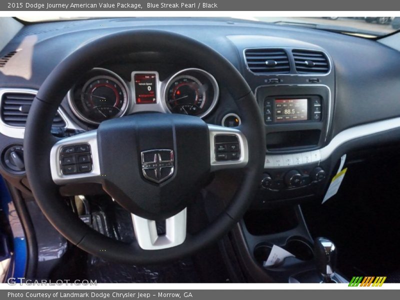 Blue Streak Pearl / Black 2015 Dodge Journey American Value Package