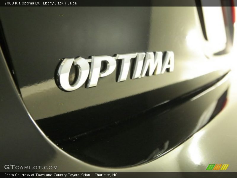 Ebony Black / Beige 2008 Kia Optima LX