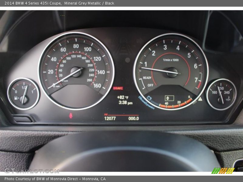 Mineral Grey Metallic / Black 2014 BMW 4 Series 435i Coupe