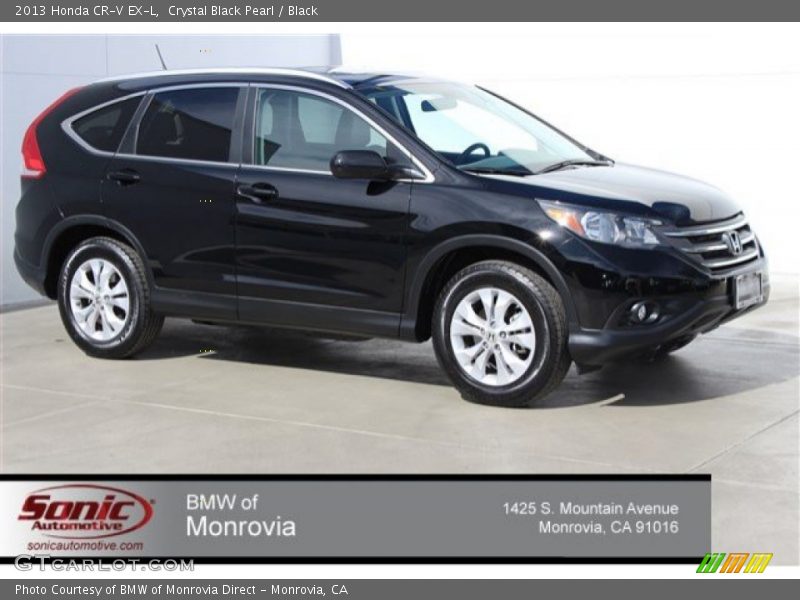 Crystal Black Pearl / Black 2013 Honda CR-V EX-L