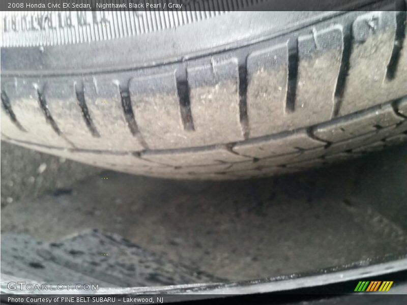 Nighthawk Black Pearl / Gray 2008 Honda Civic EX Sedan