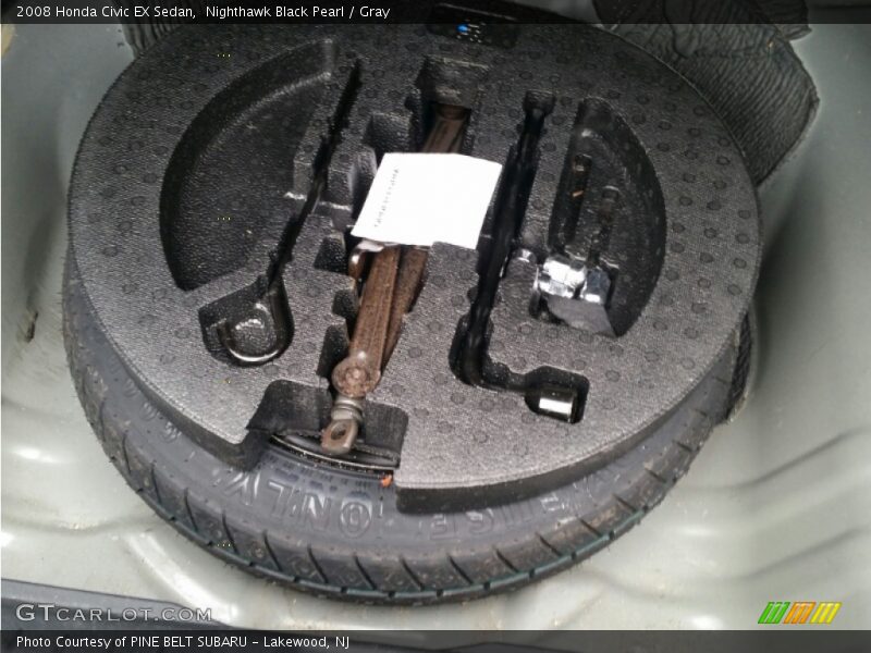 Nighthawk Black Pearl / Gray 2008 Honda Civic EX Sedan