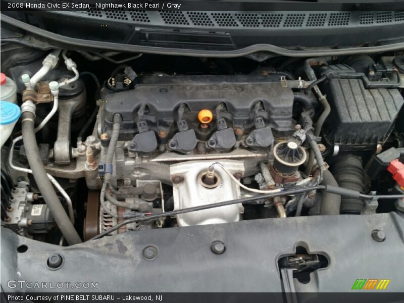 Nighthawk Black Pearl / Gray 2008 Honda Civic EX Sedan