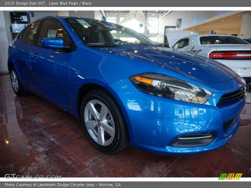Laser Blue Pearl / Black 2015 Dodge Dart SXT