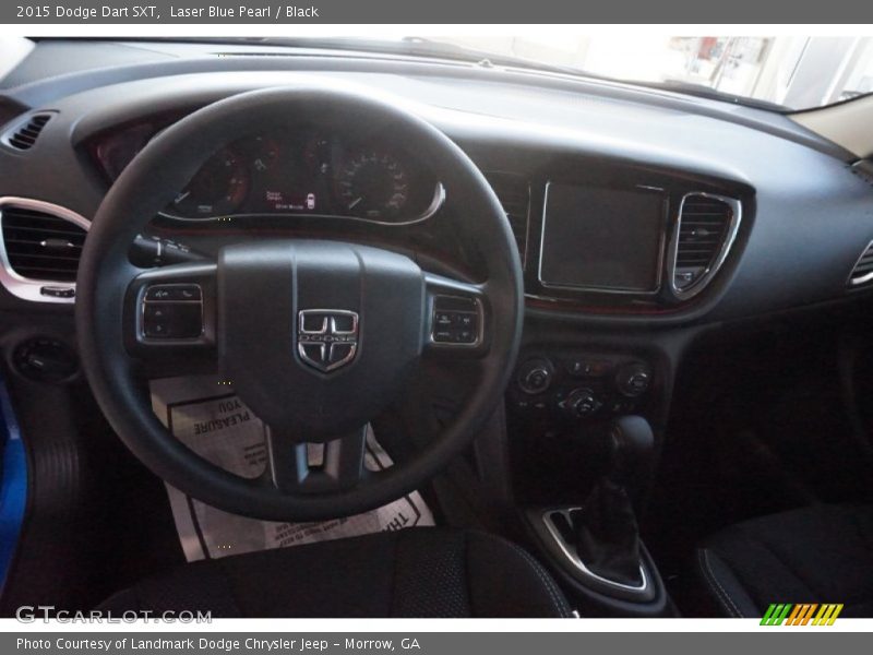 Laser Blue Pearl / Black 2015 Dodge Dart SXT