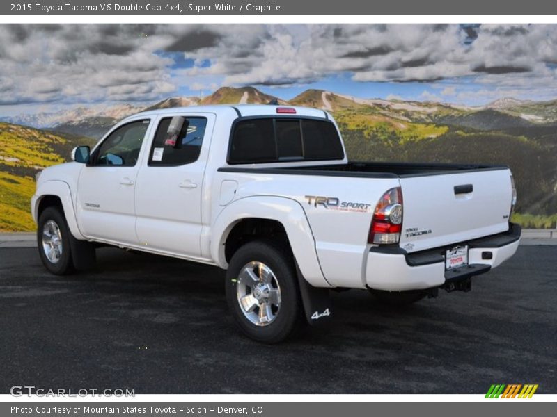 Super White / Graphite 2015 Toyota Tacoma V6 Double Cab 4x4