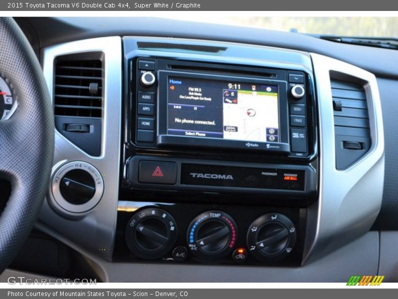 Super White / Graphite 2015 Toyota Tacoma V6 Double Cab 4x4