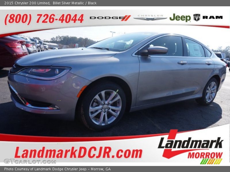 Billet Silver Metallic / Black 2015 Chrysler 200 Limited