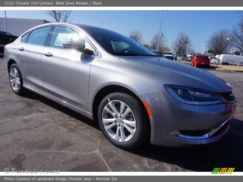 Billet Silver Metallic / Black 2015 Chrysler 200 Limited