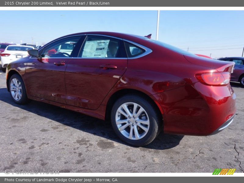 Velvet Red Pearl / Black/Linen 2015 Chrysler 200 Limited