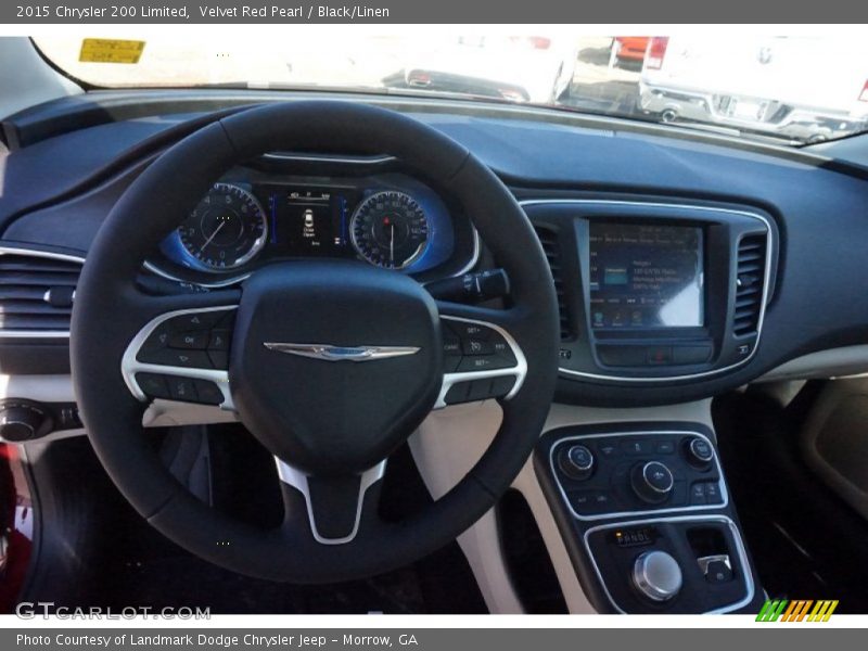 Velvet Red Pearl / Black/Linen 2015 Chrysler 200 Limited
