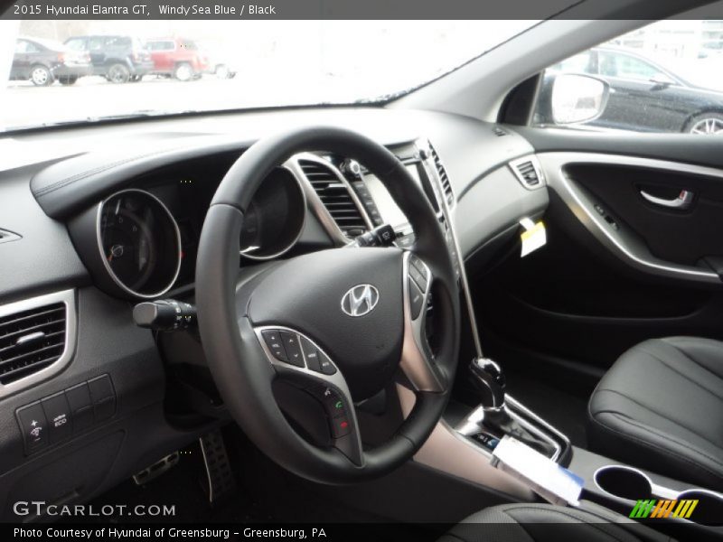 Windy Sea Blue / Black 2015 Hyundai Elantra GT