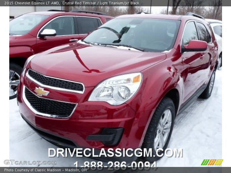 Crystal Red Tintcoat / Light Titanium/Jet Black 2015 Chevrolet Equinox LT AWD