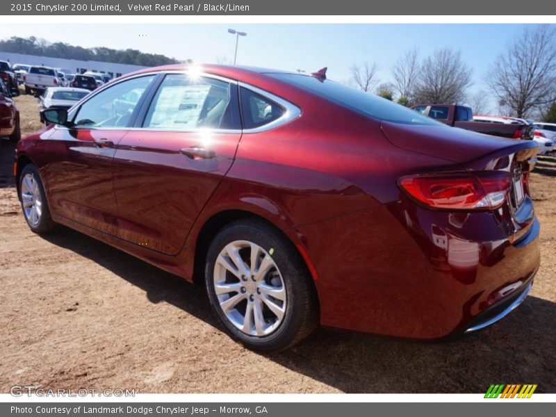 Velvet Red Pearl / Black/Linen 2015 Chrysler 200 Limited