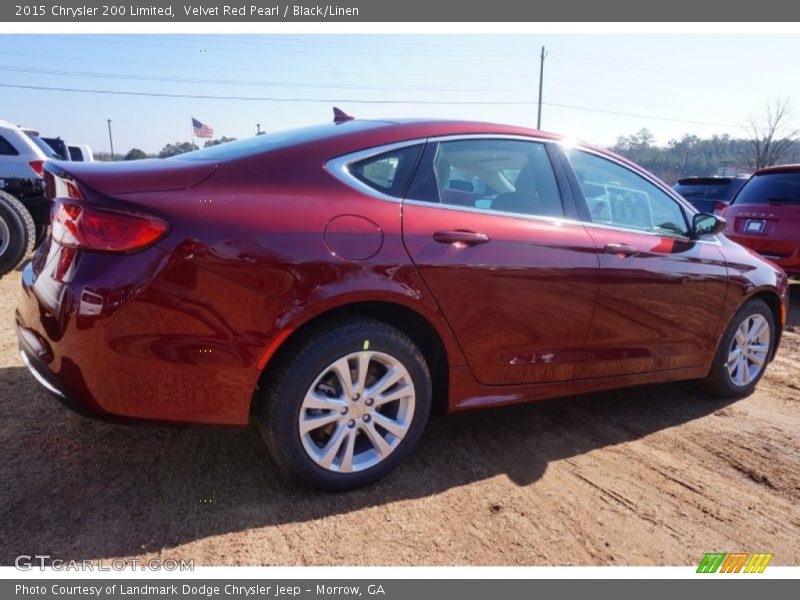 Velvet Red Pearl / Black/Linen 2015 Chrysler 200 Limited