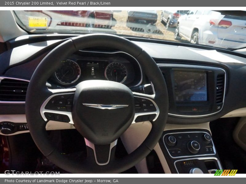 Velvet Red Pearl / Black/Linen 2015 Chrysler 200 Limited