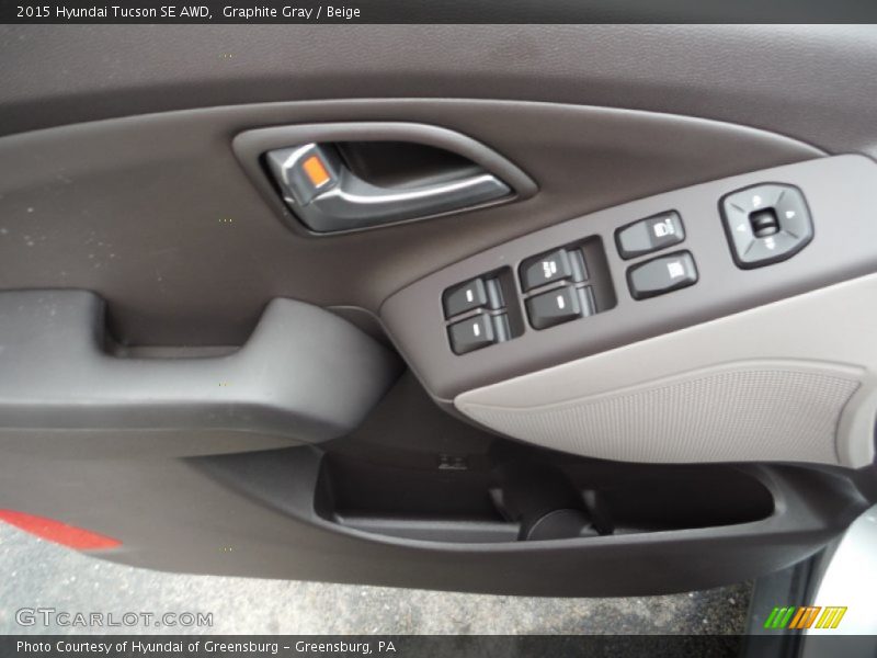 Graphite Gray / Beige 2015 Hyundai Tucson SE AWD