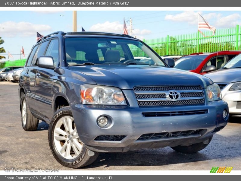 Bluestone Metallic / Ash Gray 2007 Toyota Highlander Hybrid Limited