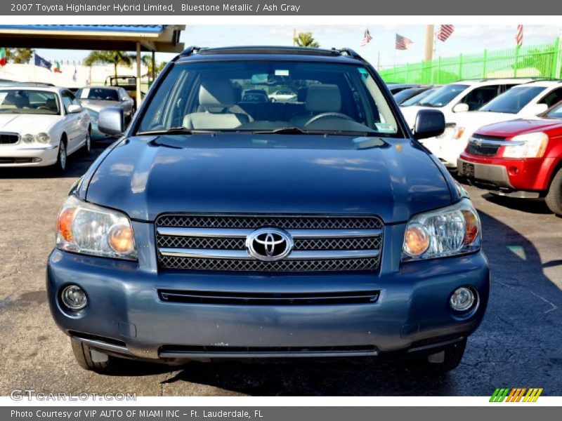Bluestone Metallic / Ash Gray 2007 Toyota Highlander Hybrid Limited