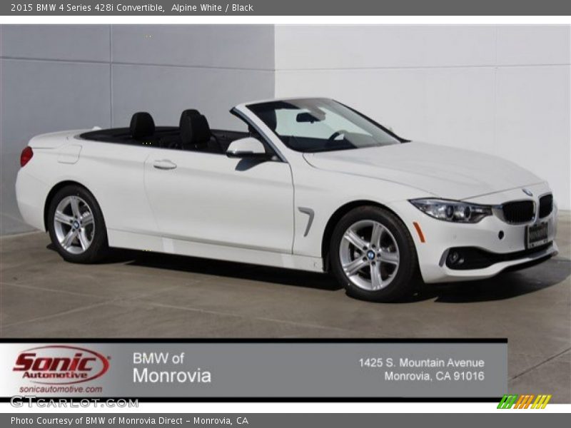 Alpine White / Black 2015 BMW 4 Series 428i Convertible