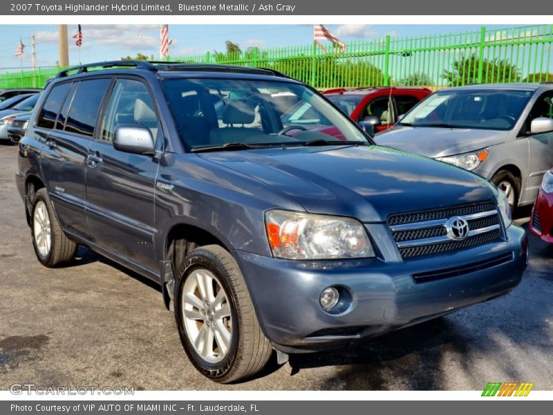 Bluestone Metallic / Ash Gray 2007 Toyota Highlander Hybrid Limited
