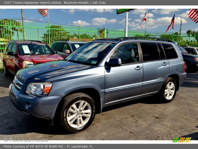 Bluestone Metallic / Ash Gray 2007 Toyota Highlander Hybrid Limited