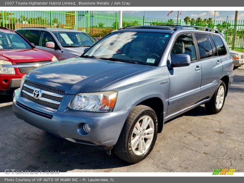 Bluestone Metallic / Ash Gray 2007 Toyota Highlander Hybrid Limited