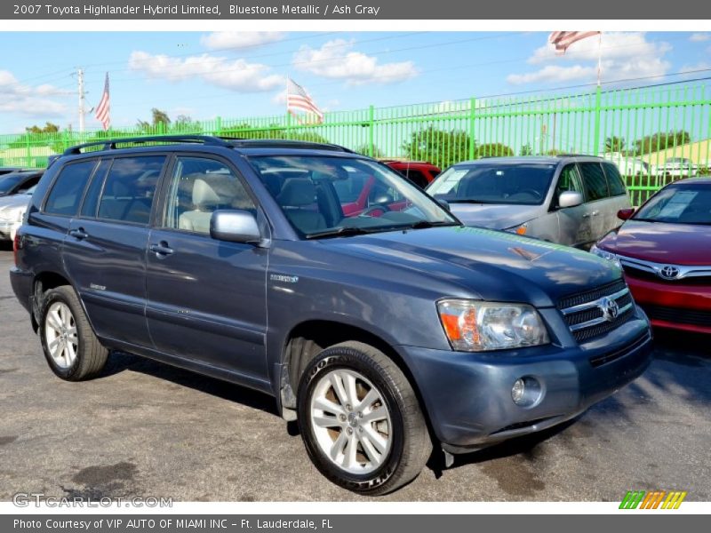 Bluestone Metallic / Ash Gray 2007 Toyota Highlander Hybrid Limited